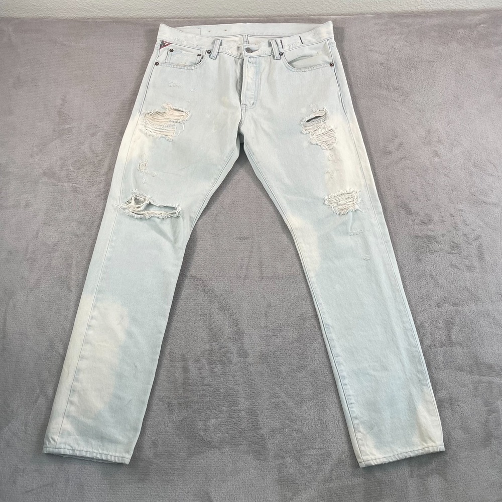 Denim & Supply Ralph Lauren Prospect Slim Jeans Men 34x32 Distressed Dirty Look‎